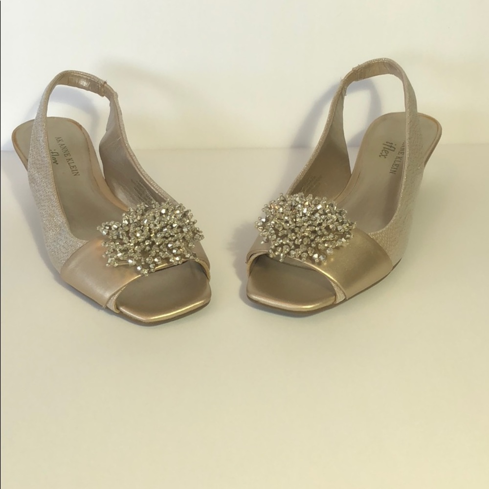Anne Klein iflex gold slingback